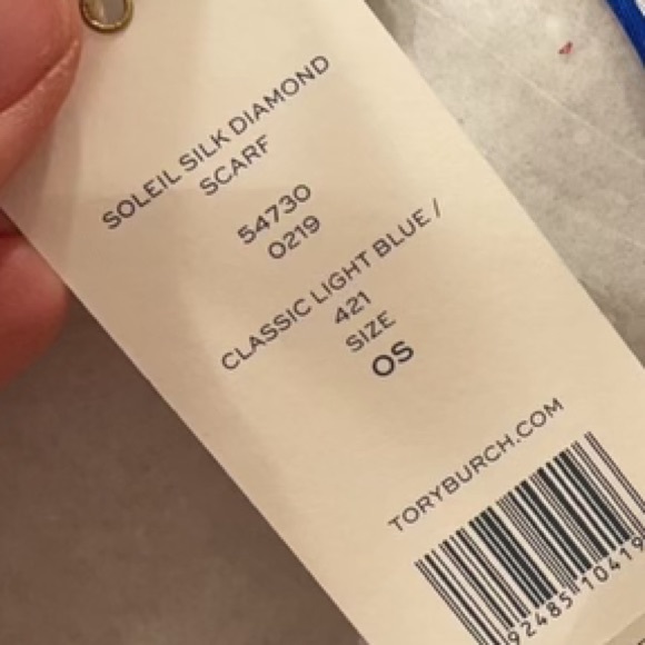 TORY BURCH SOLEIL SILK DIAMOND SCARF - Picture 5 of 6